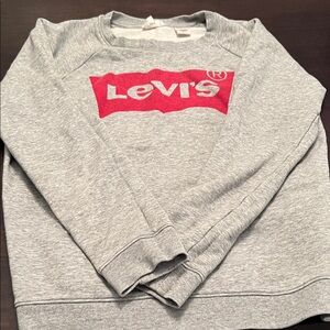 Levi's Heather Gray Sweatshirt with Red Logo